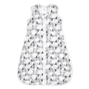 NWT Aden + Anais size S/0-6 months muslin sleeping bag in pasture - sheep print